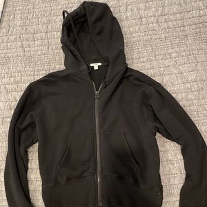 Black James Perse Zip Up Hoodie
